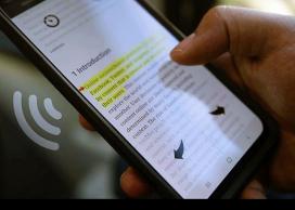 Skimmer app in use